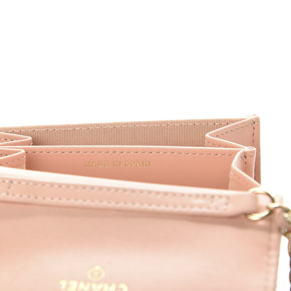 Chanel Lambskin Quilted Flap Card Holder On Chain Light Pink 9 of 12