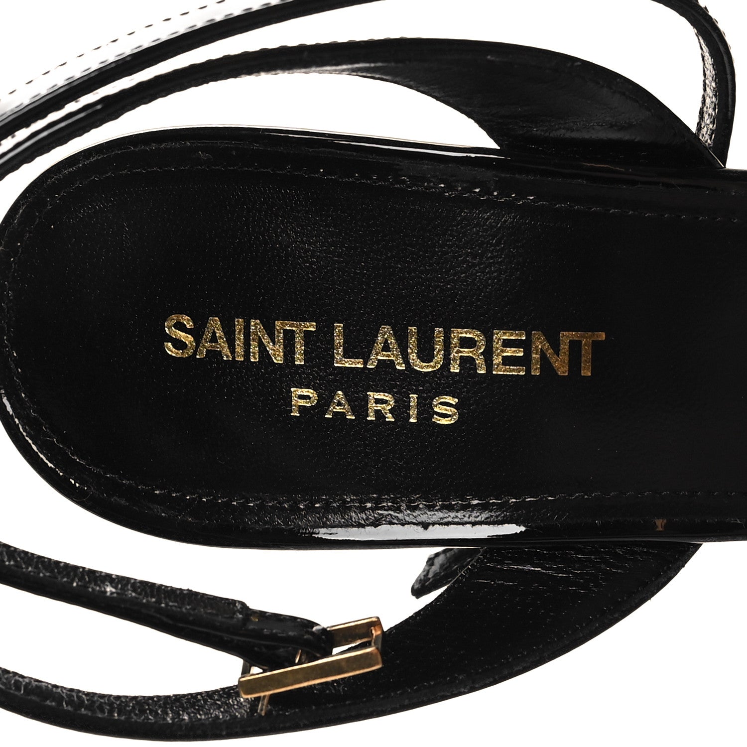 Saint Laurent Patent Jodie 95 Platform Sandals 38 Black 8 of 9