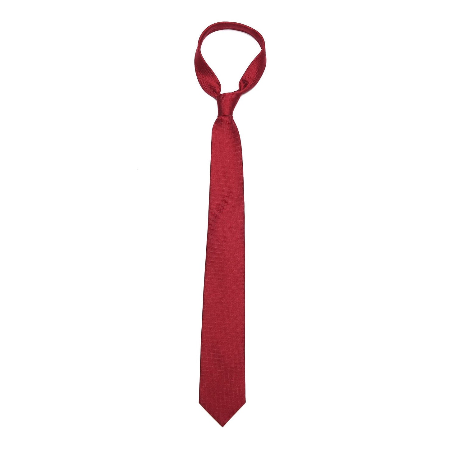 Mens Silk New Faconnee Neck Tie Rouge Cardinal