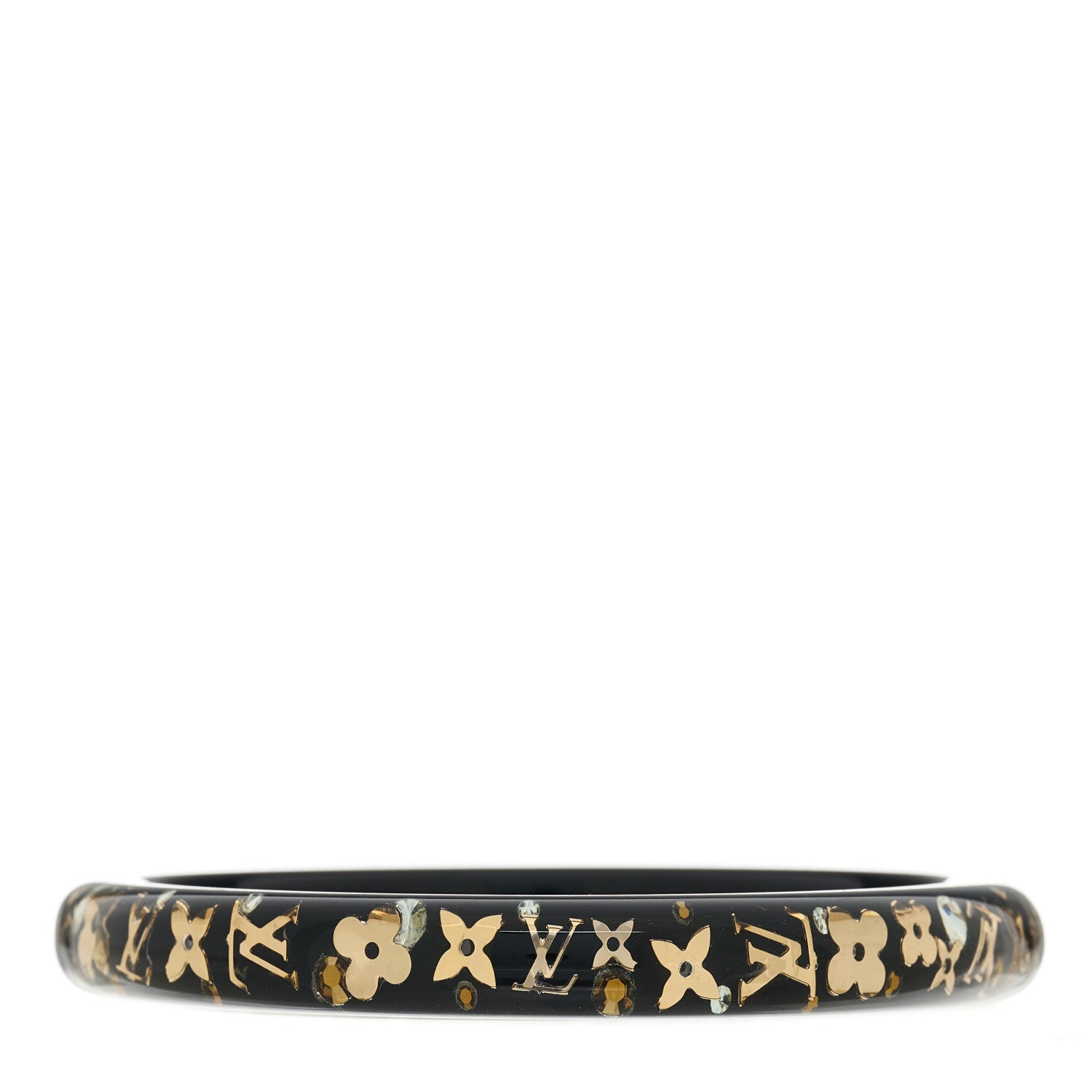 Louis Vuitton Resin Swarovski Medium Inclusion Bracelet PM Black 1 of 3