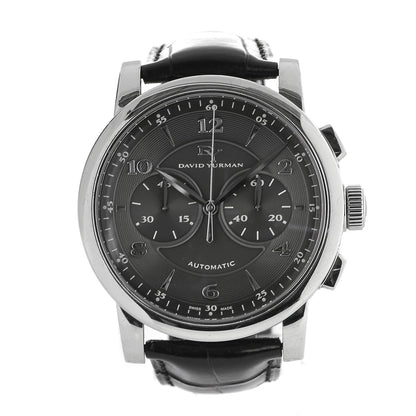 David Yurman Stainless Steel Alligator 46mm Classic Chronograph Automatic Watch Black 1 of 9