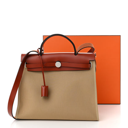 Hermes Vache Hunter Toile Officier Herbag Zip 31 PM Trench Cuivre 13 of 13