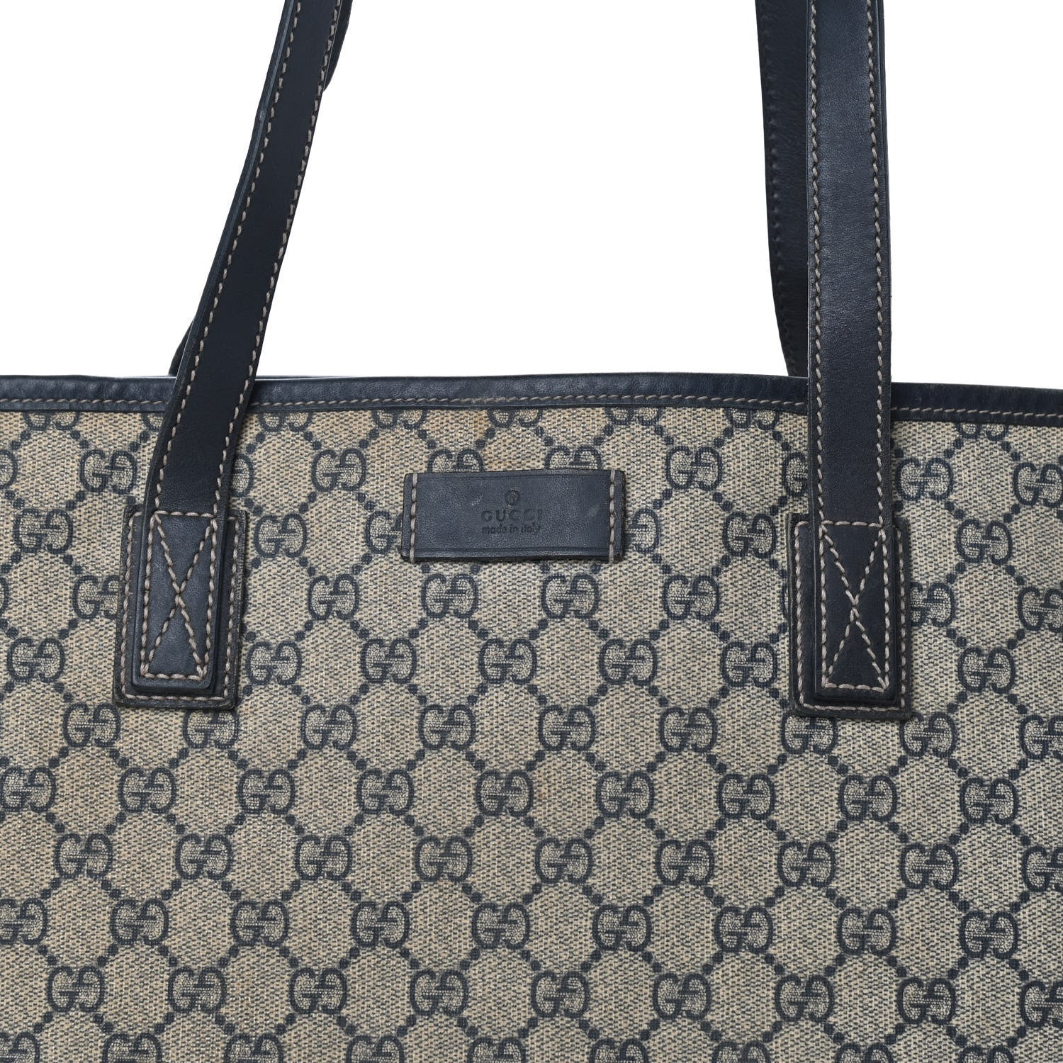 Gucci GG Supreme Monogram Medium Zippered Shopping Tote Navy 8 of 10