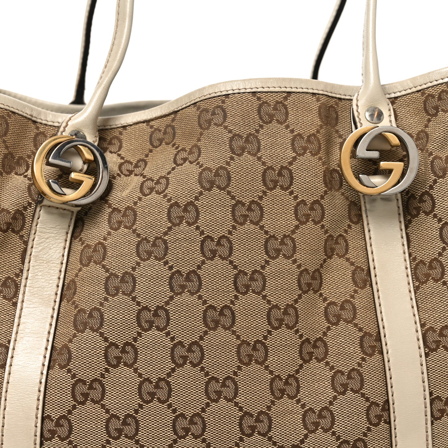 Monogram Medium Twins Tote  Off White