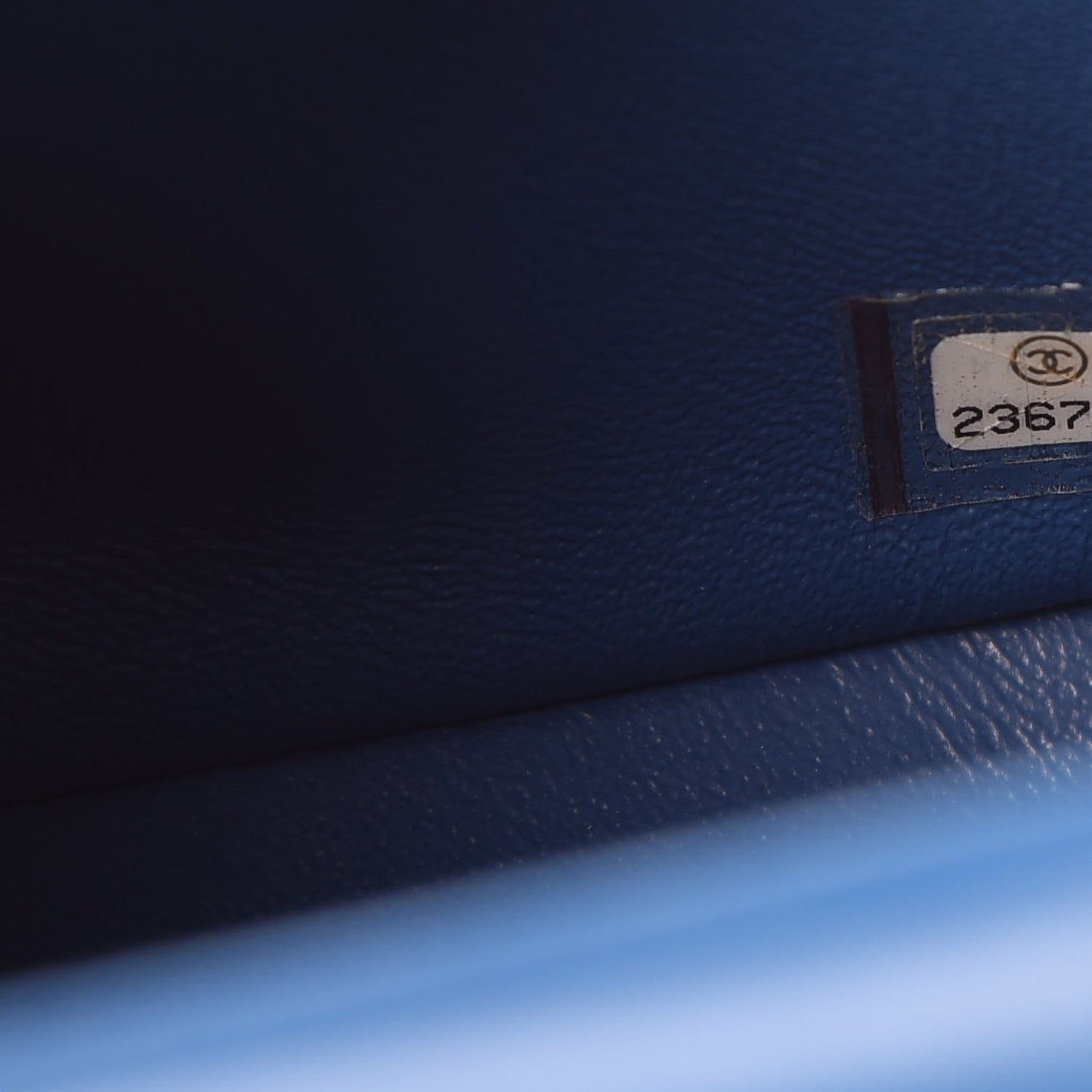 Lambskin Quilted Mini Square Flap Blue