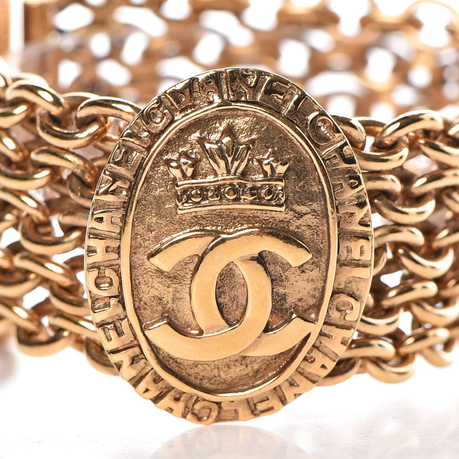 Chanel CC Medallion Bracelet Gold 7 of 8