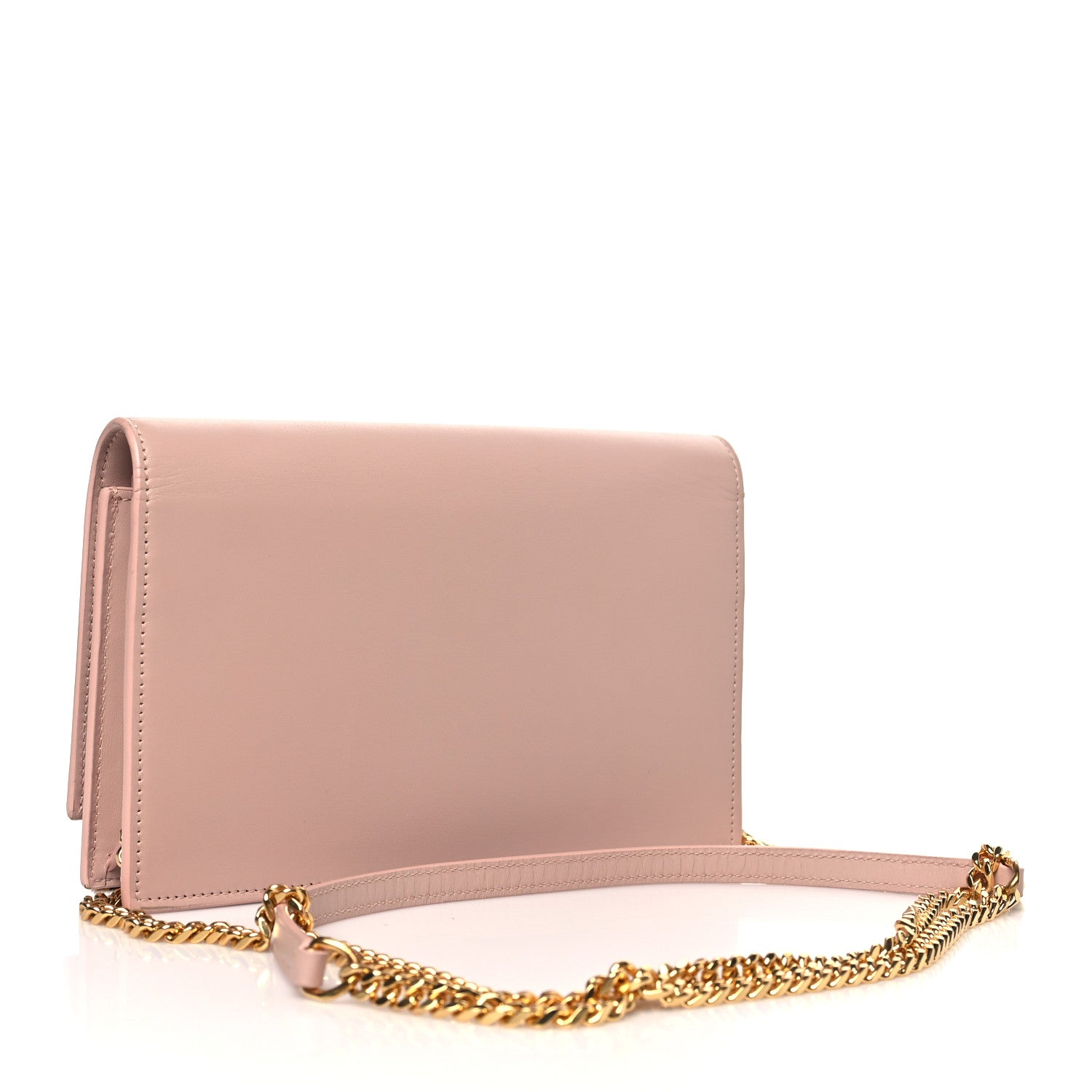 Saint Laurent Smooth Calfskin Classic Monogram Kate Tassel Chain Wallet Pale Pink 3 of 14