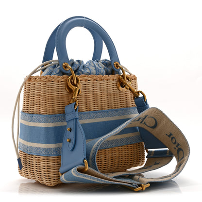Christian Dior Wicker Oblique Medium Lady Dior Bag Cornflower Blue 3 of 10