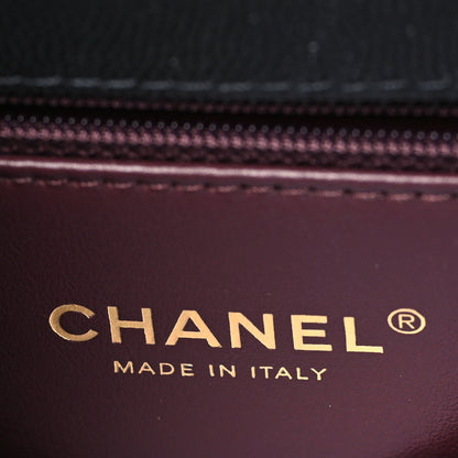 Chanel Caviar Lizard Embossed Quilted Small Coco Handle Flap Black 6 of 10