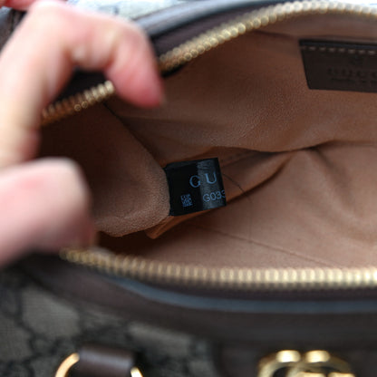 Gucci GG Supreme Monogram Web Small Ophidia Boston Bag Beige New Acero 8 of 13