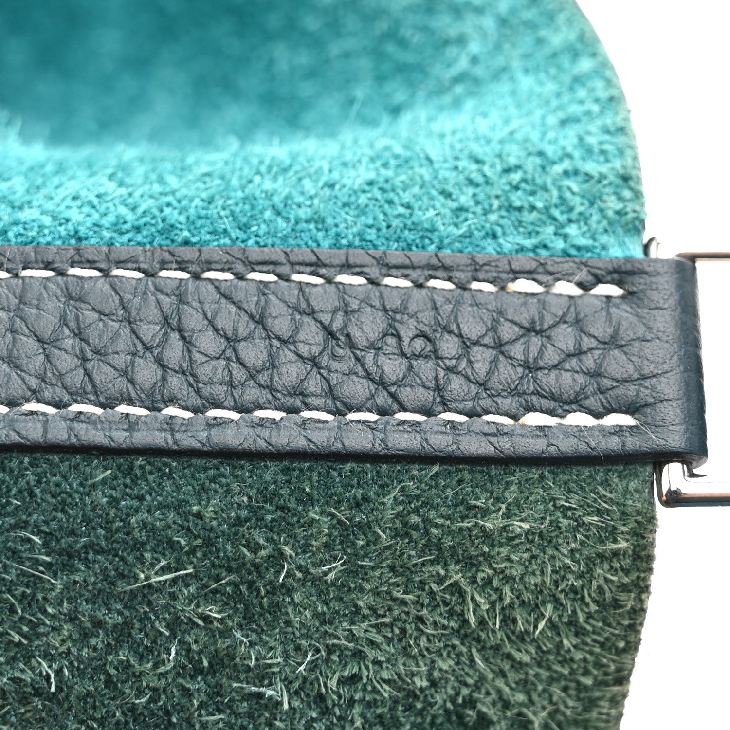 Hermes Taurillon Clemence Casaque Picotin Lock  18 MM Vert Bosphore Deep Bleu 7 of 10