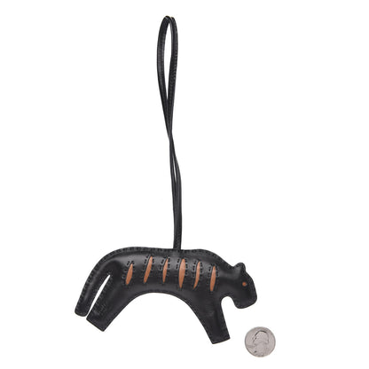 Hermes Milo Lambskin Rooroo Bag Charm Black Gold 2 of 4