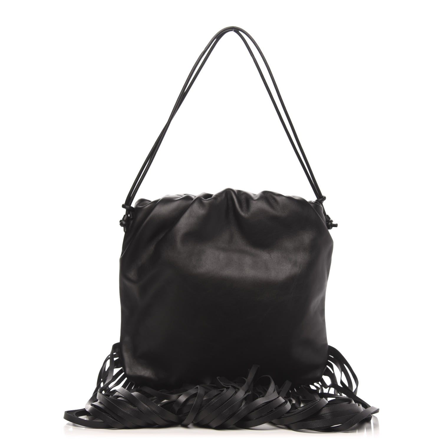 Bottega Veneta Nappa The Fringe Pouch Shoulder Bag Black 3 of 7