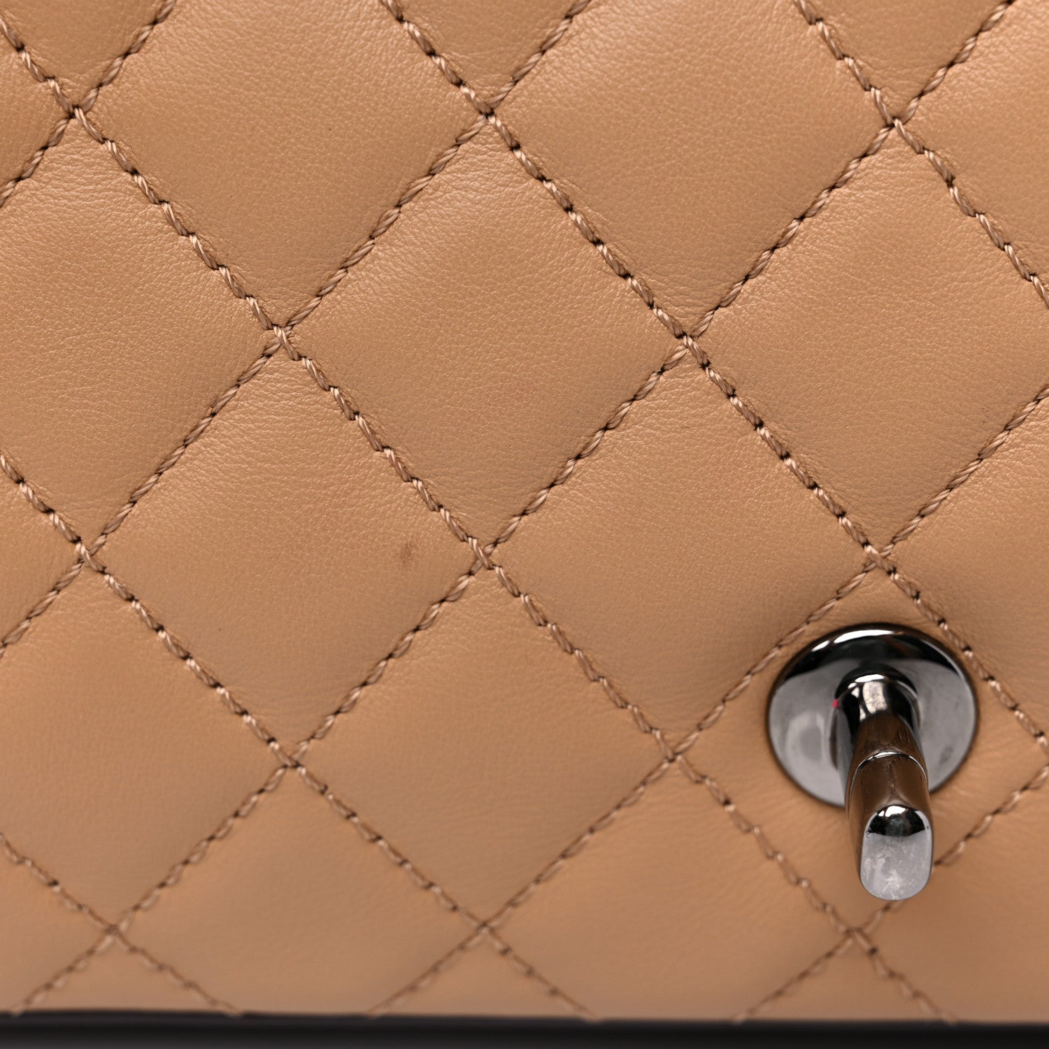 Chanel Calfskin Quilted Medium Coco Corset Flap Brown Beige 12 of 14