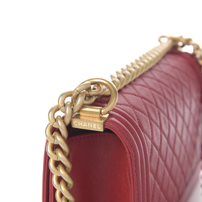 Chanel Caviar Quilted Medium Boy Flap Red 9 of 11