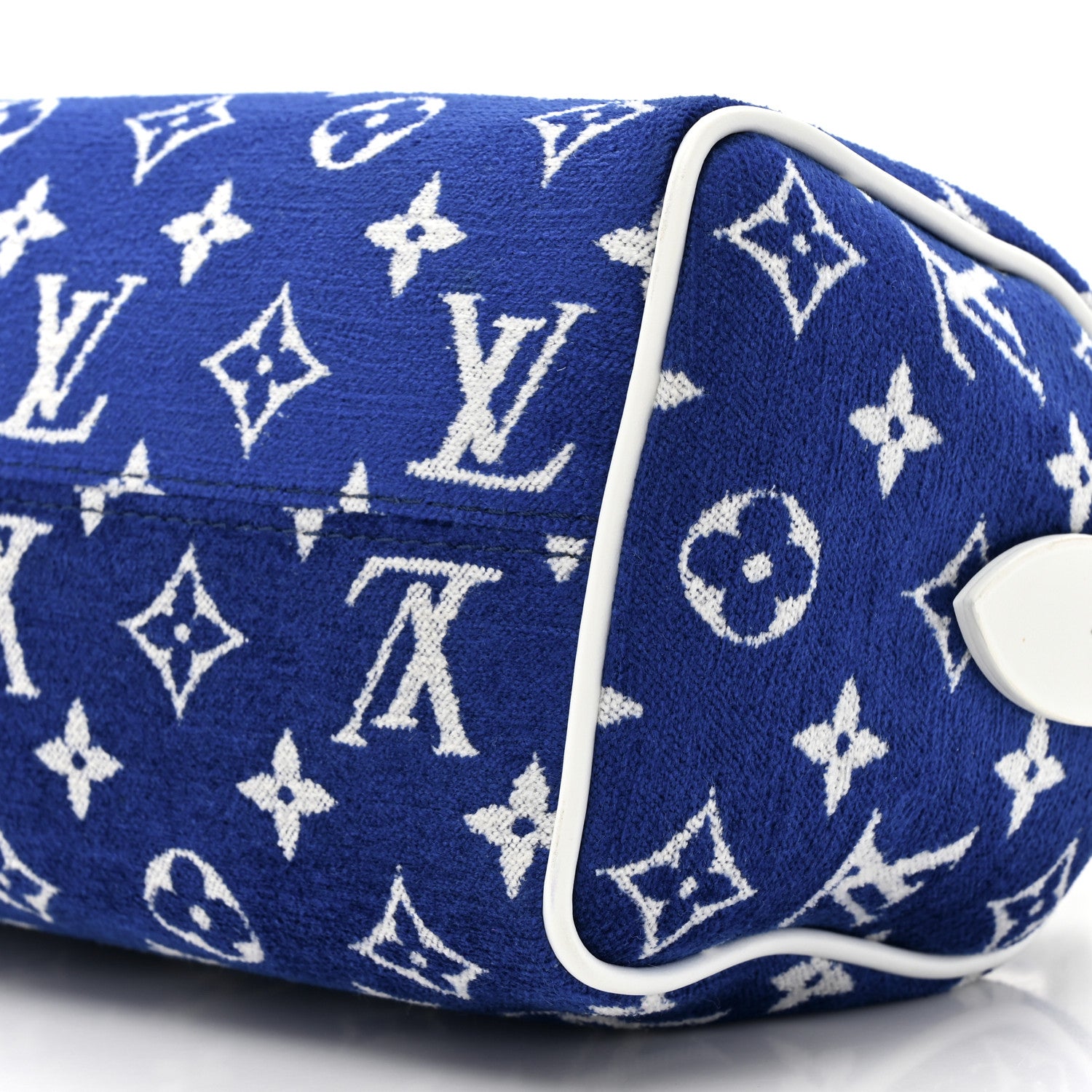 Louis Vuitton Jacquard Velvet Monogram LV Match Speedy Bandouliere 20 Blue 8 of 13