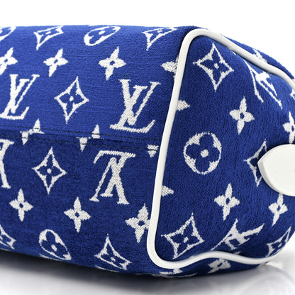 Louis Vuitton Jacquard Velvet Monogram LV Match Speedy Bandouliere 20 Blue 8 of 13