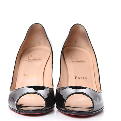 Christian Louboutin Patent Mater Claude 85 Pumps 40 Black 2 of 11