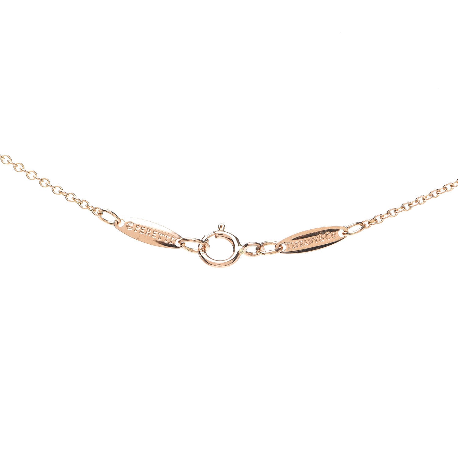 Tiffany 18K Rose Gold Diamond .09ct Elsa Peretti Diamonds by the Yard Pendant Necklace 5 of 5