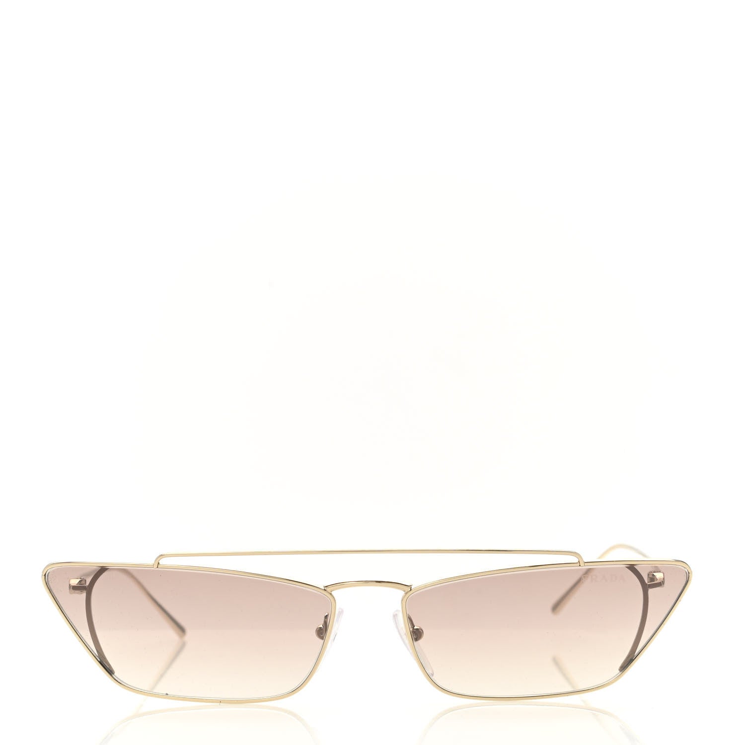 Prada Cat Eye Sunglasses SPR 64U Gold 3 of 8