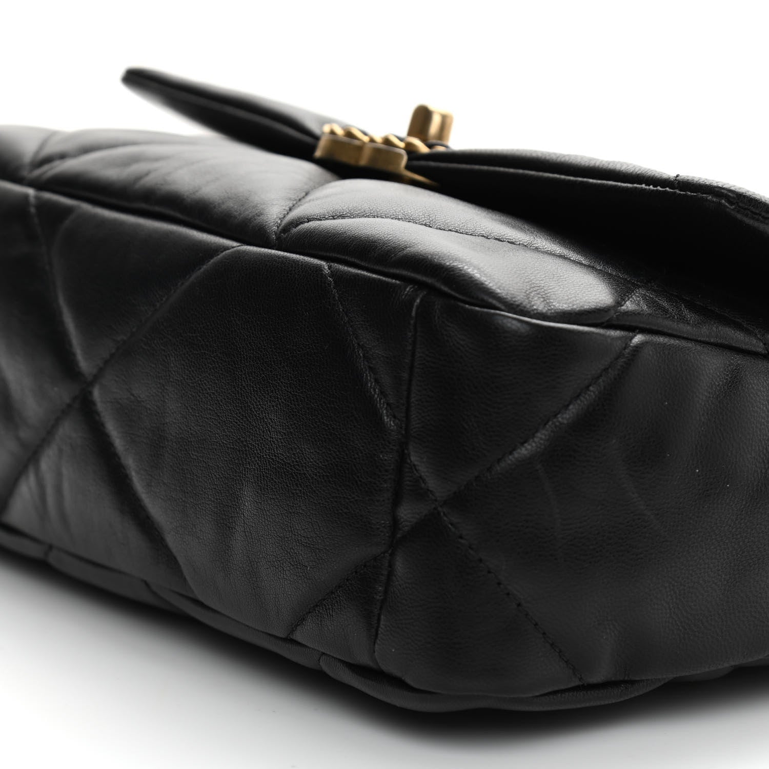 Chanel Goatskin Quilted Medium Chanel 19 Flap Black 10 of 11