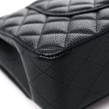 Chanel Caviar Quilted Medium Double Flap Black 10 of 13