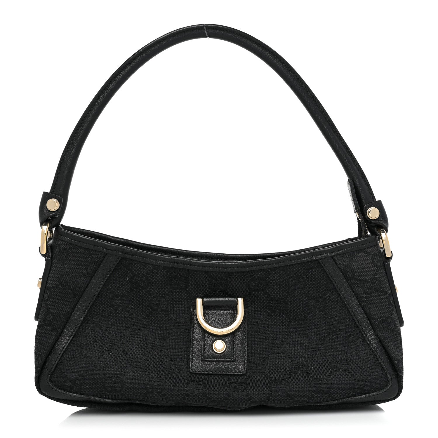 Gucci Monogram D Ring Abbey Pochette Black 1 of 16