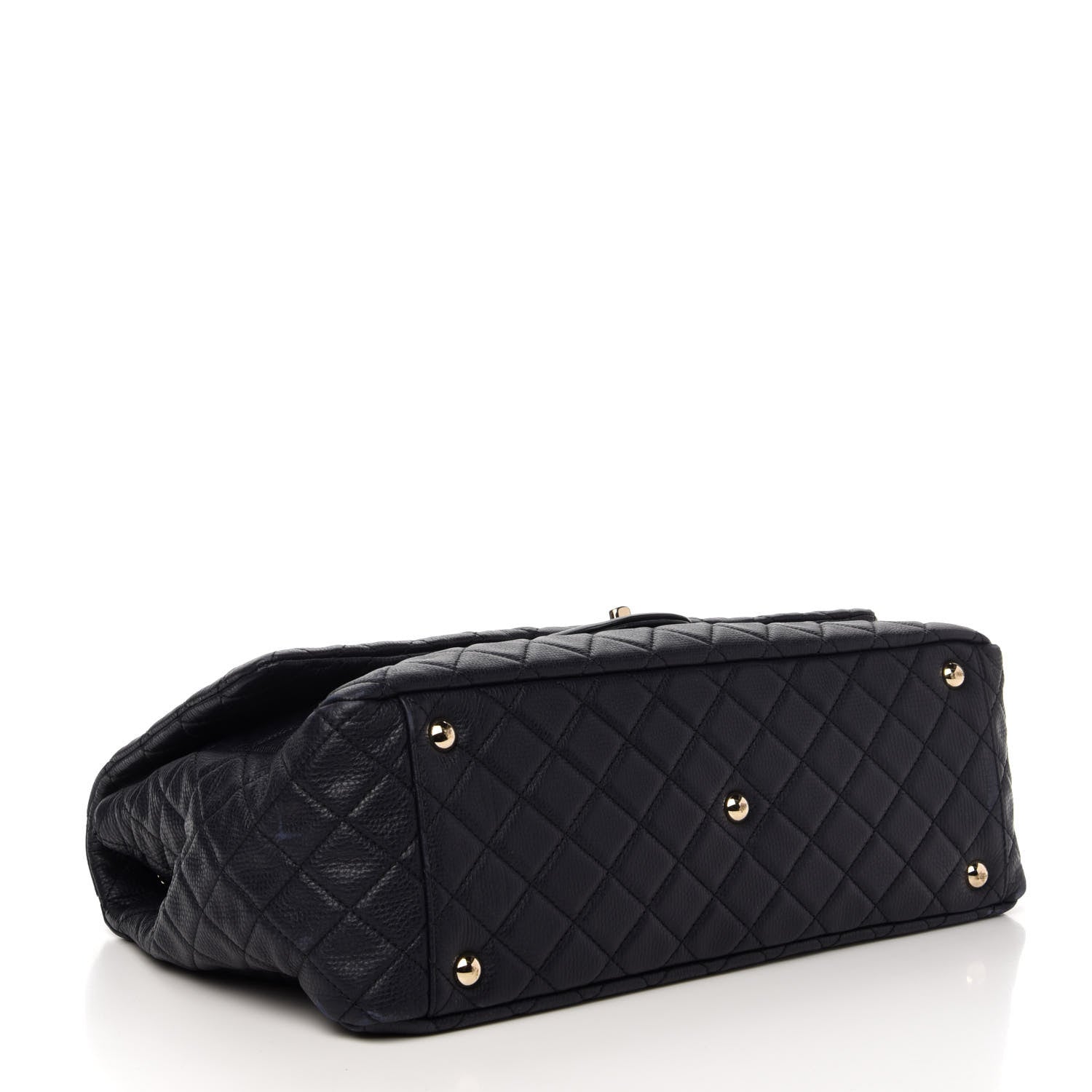 Chanel Calfskin Quilted XXL Travel Flap Bag Navy 4 of 10