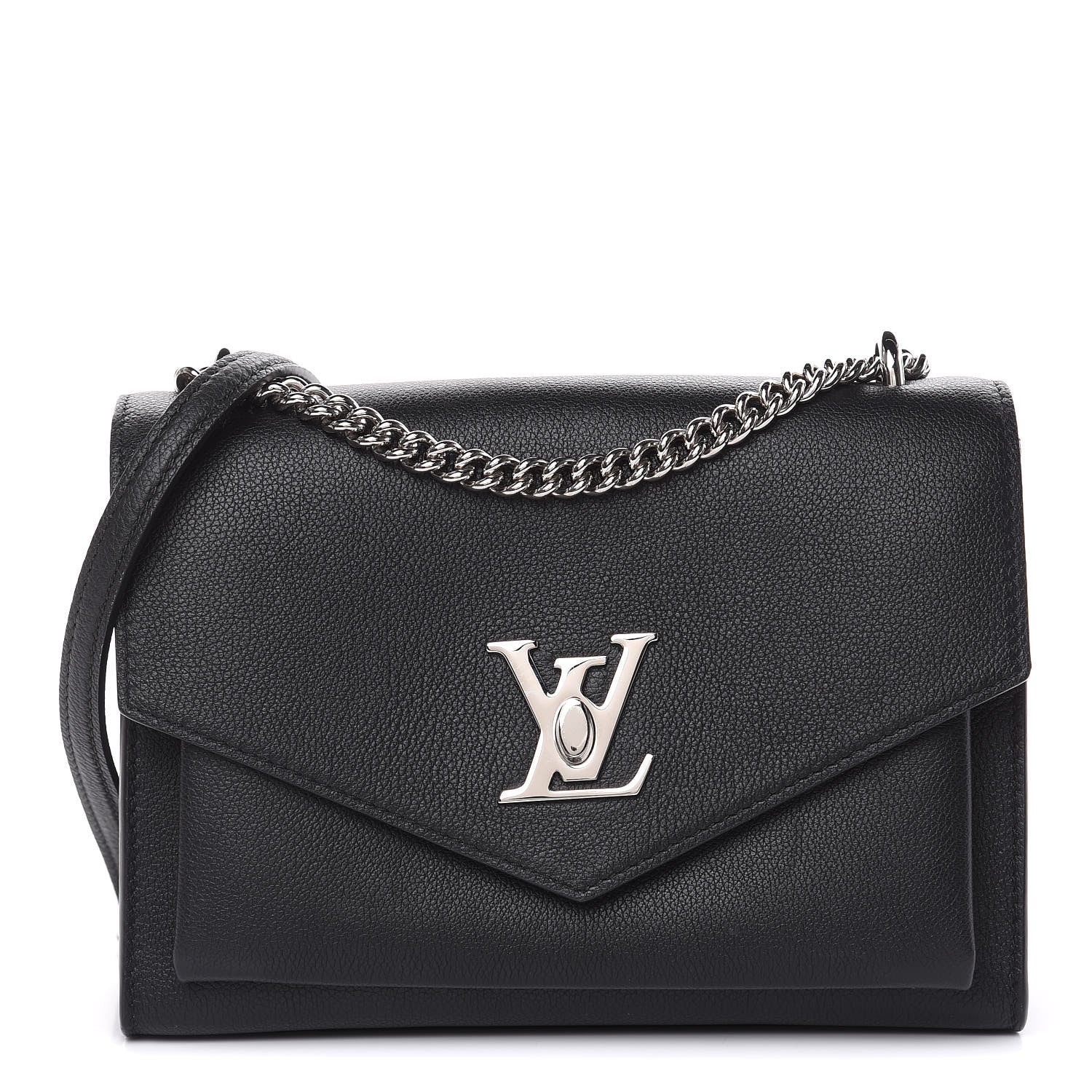 Louis Vuitton Soft Calfskin My Lockme Chain Bag BB Black 1 of 9