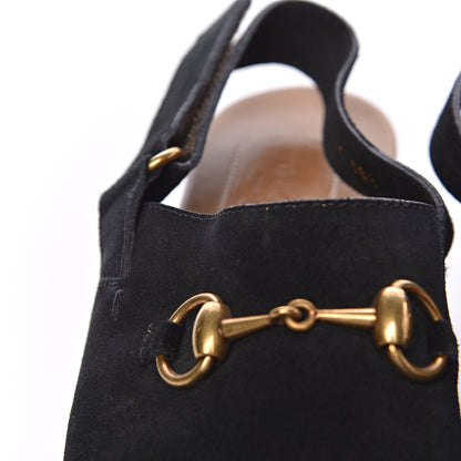 Gucci Suede Horsebit Amstel Slingback Clogs 38.5 Black 17 of 17