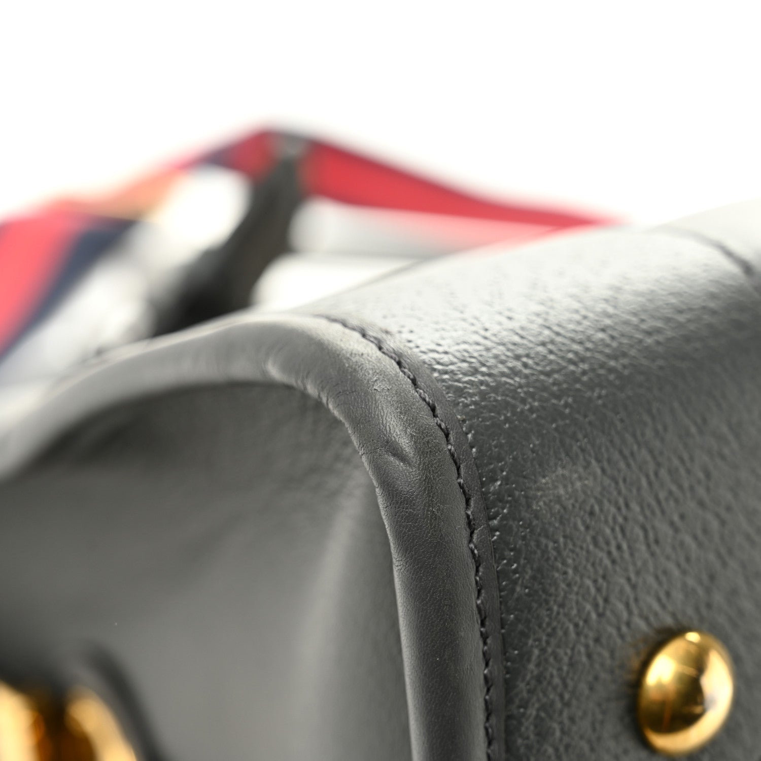 Gucci Koi Calfskin XL Bauletto Duffle Top Handle Bag Grey 12 of 13