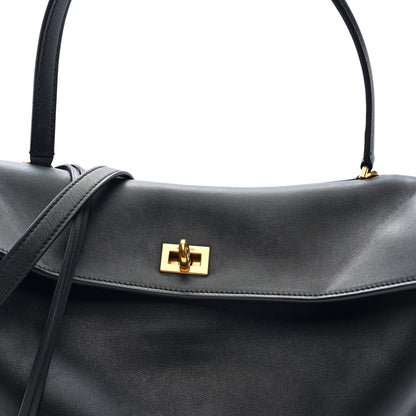 Balenciaga Natural Smooth Calfskin Medium Rodeo Top Handle Handbag Black 7 of 9