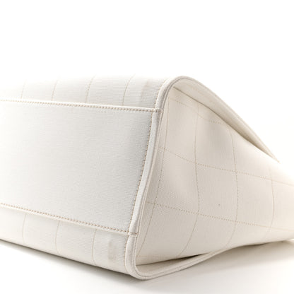 Chanel Cotton Medium Deauville Tote White 10 of 10