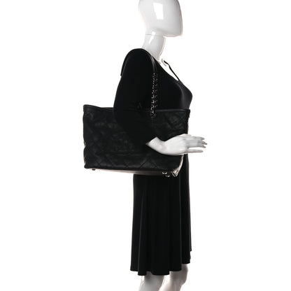 Chanel Grained Calfskin Quilted Small Daily Shopping Tote Black 2 of 17