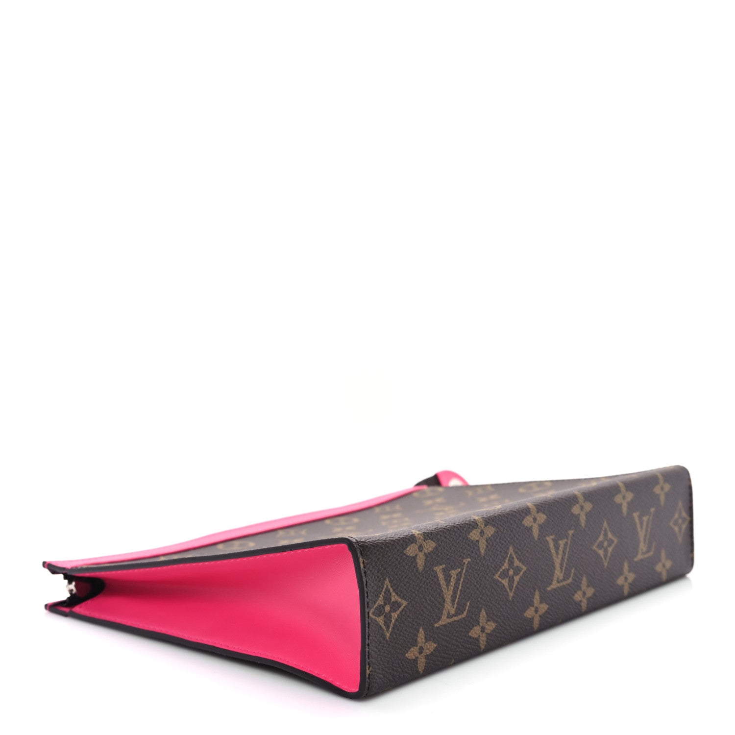 Louis Vuitton Monogram Macassar Pochette Voyage MM Fuchsia 4 of 7