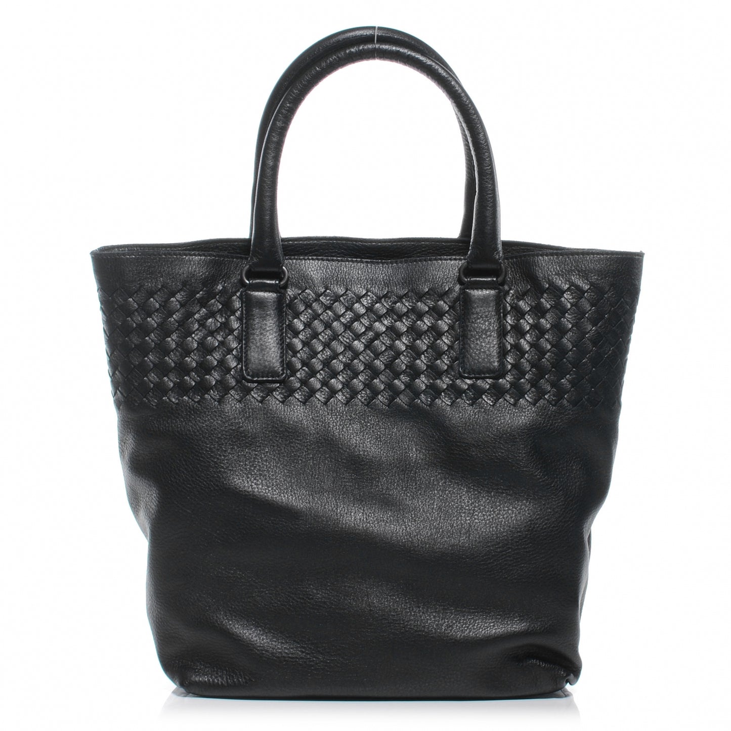 Cervo Leather Medium Tote Nero Black