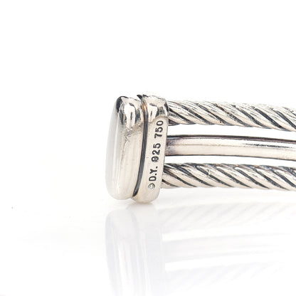 David Yurman Sterling Silver 18K Yellow Gold 7mm Crossover X Bracelet 4 of 4