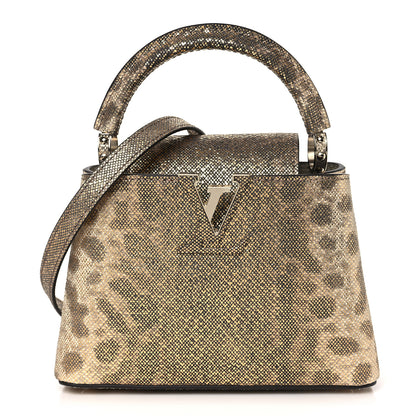 Louis Vuitton Metallic Lizard Capucines Mini Gold 1 of 8