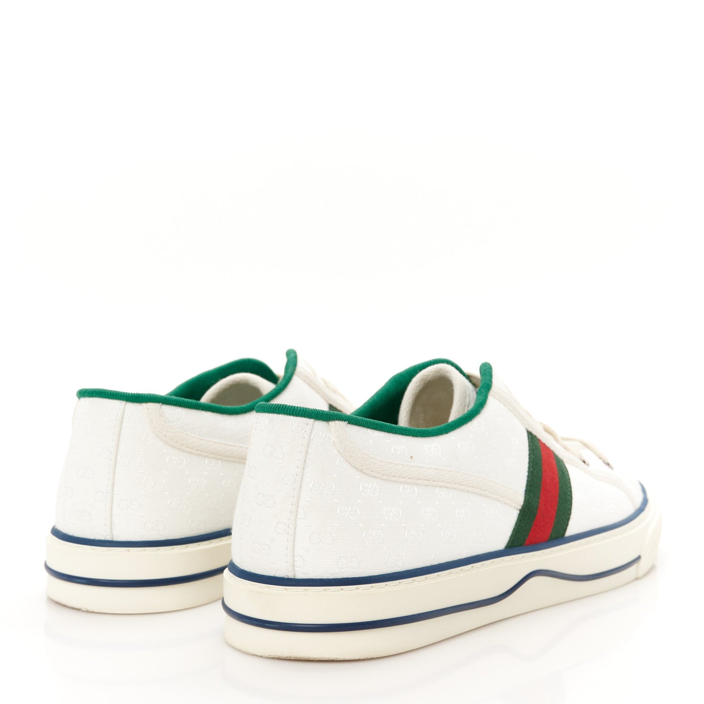 Jacquard Mini GG Monogram Web Mens 1977 Tennis Sneakers 10 White