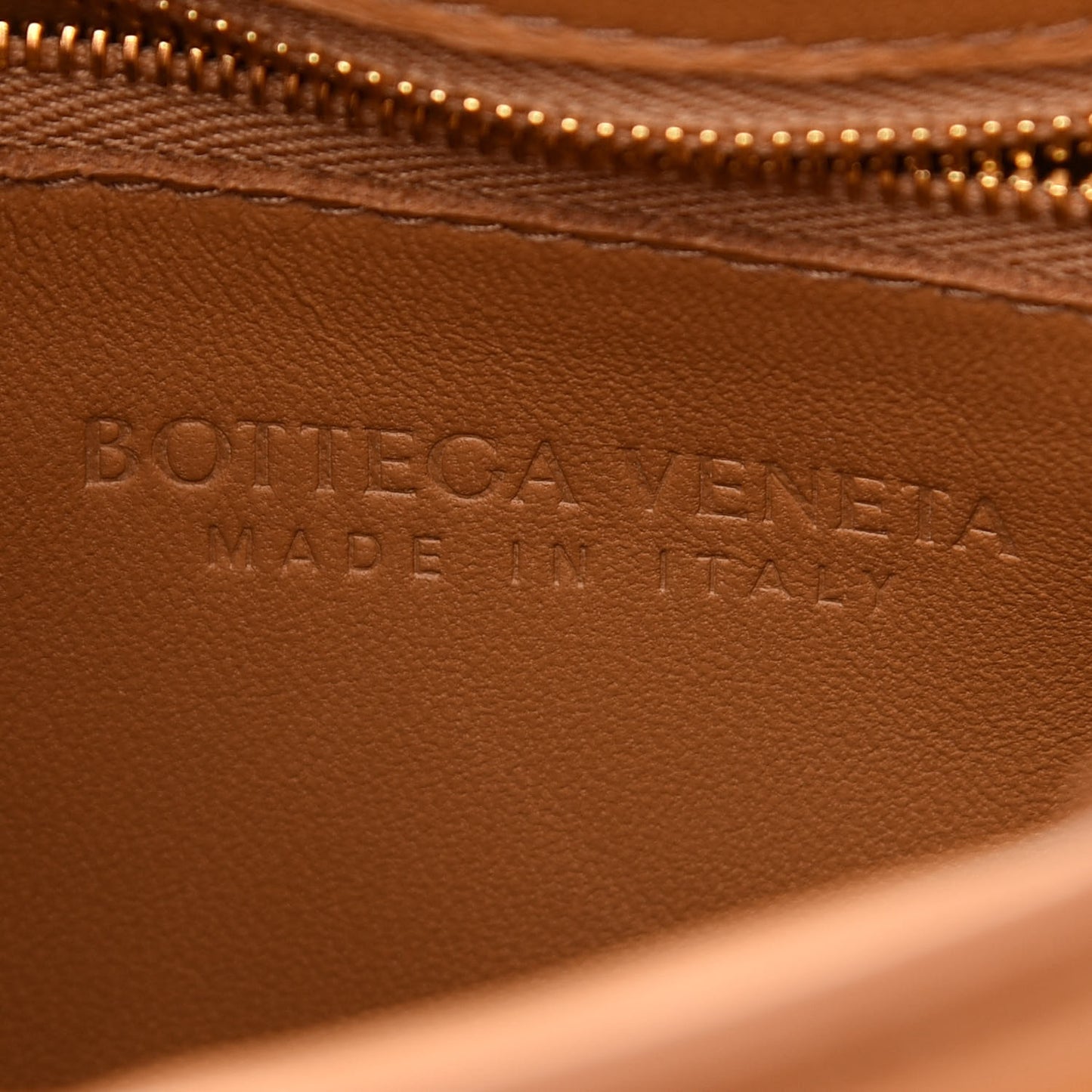 Nappa Maxi Intreccio Padded Cassette Crossbody Bag Caramel