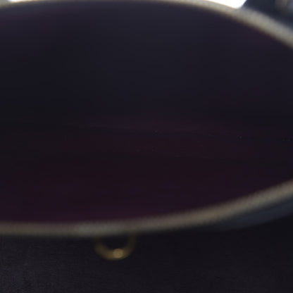 Louis Vuitton Calfskin City Steamer MM Burgundy Black 9 of 13