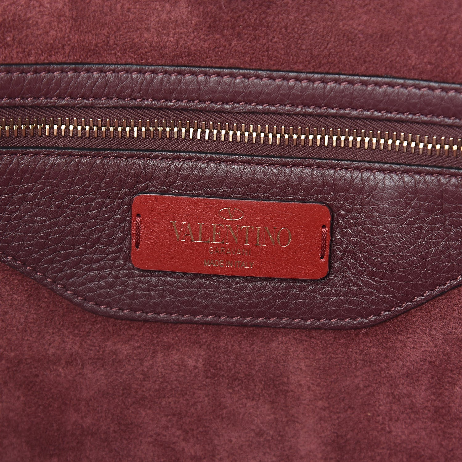 Valentino Garavani Grained Calfskin Small Rockstud Shoulder Tote Rubin 6 of 12