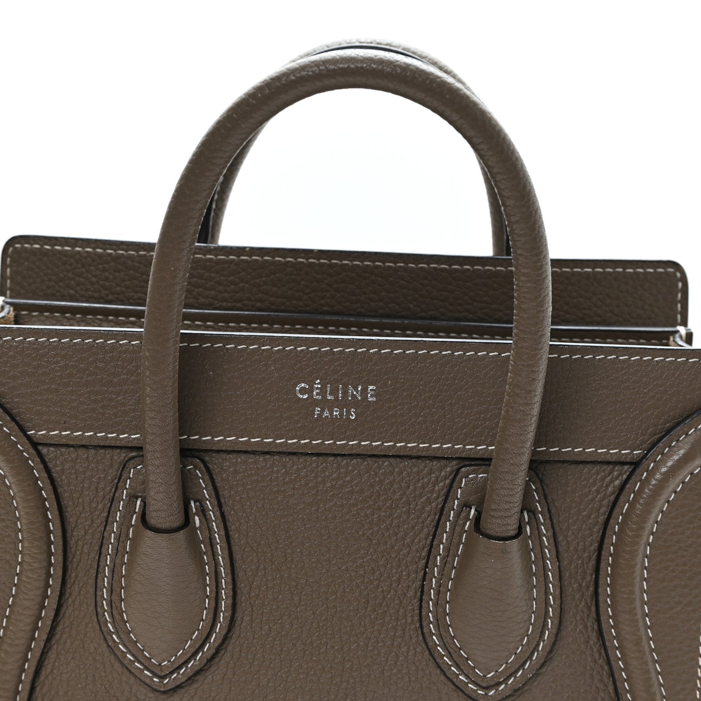 Drummed Calfskin Nano Luggage Souris