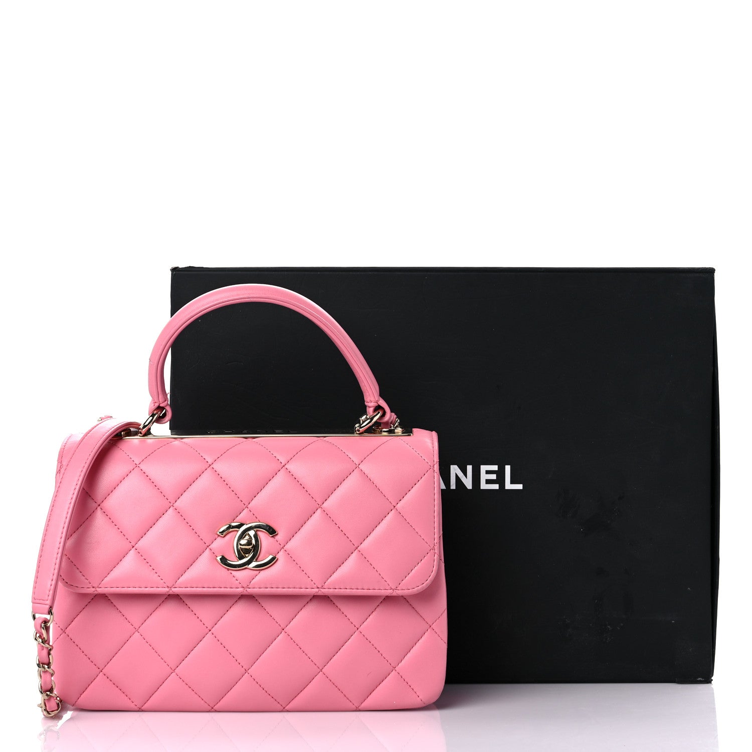 Chanel Lambskin Quilted Small Trendy CC Flap Dual Handle Bag Light Pink 17 of 17