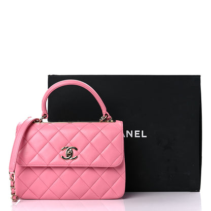 Chanel Lambskin Quilted Small Trendy CC Flap Dual Handle Bag Light Pink 17 of 17