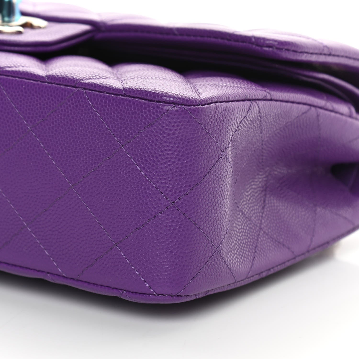 Chanel Caviar Quilted Small Double Flap Dark Purple 10 of 11