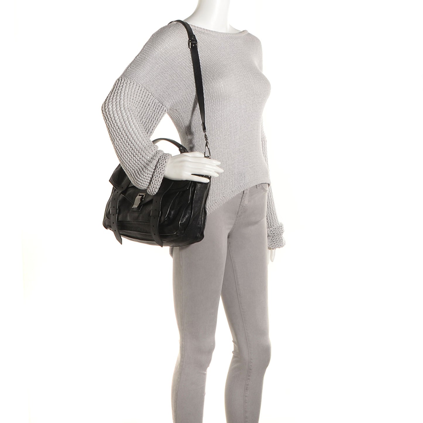 Lambskin Medium PS1 Satchel Black
