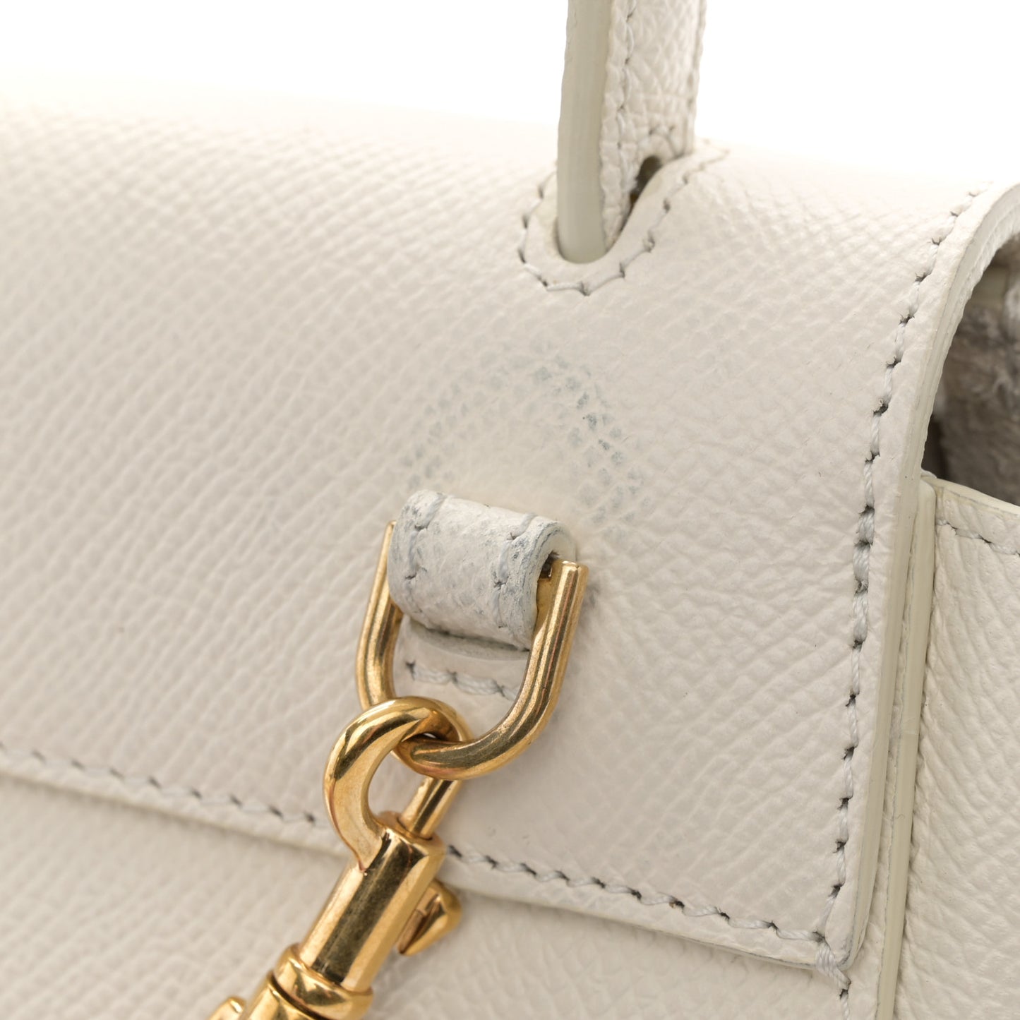 Grained Calfskin Pico Belt Bag Rice