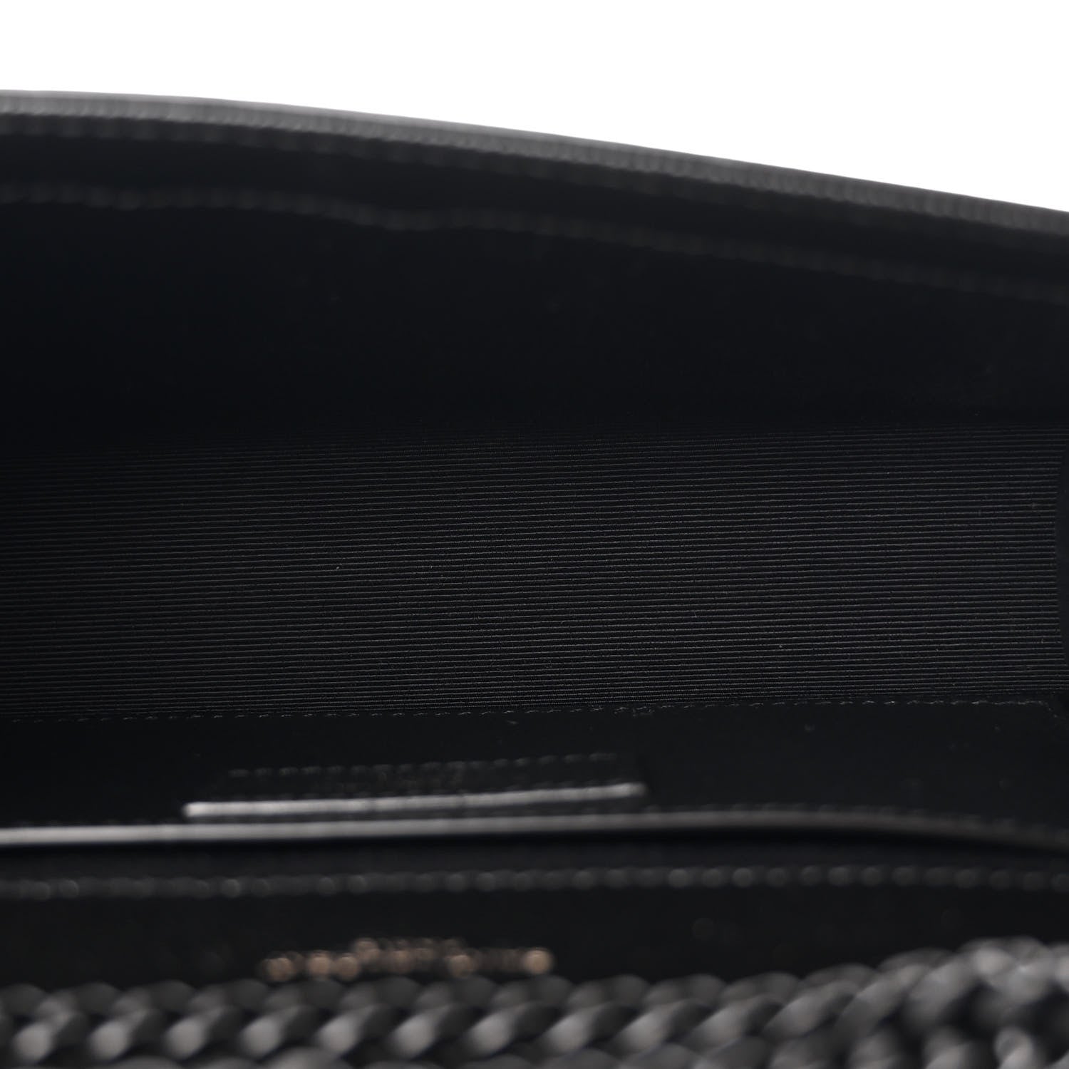 Saint Laurent Grain De Poudre Small Monogram Monochrome Kate Satchel Black 5 of 10