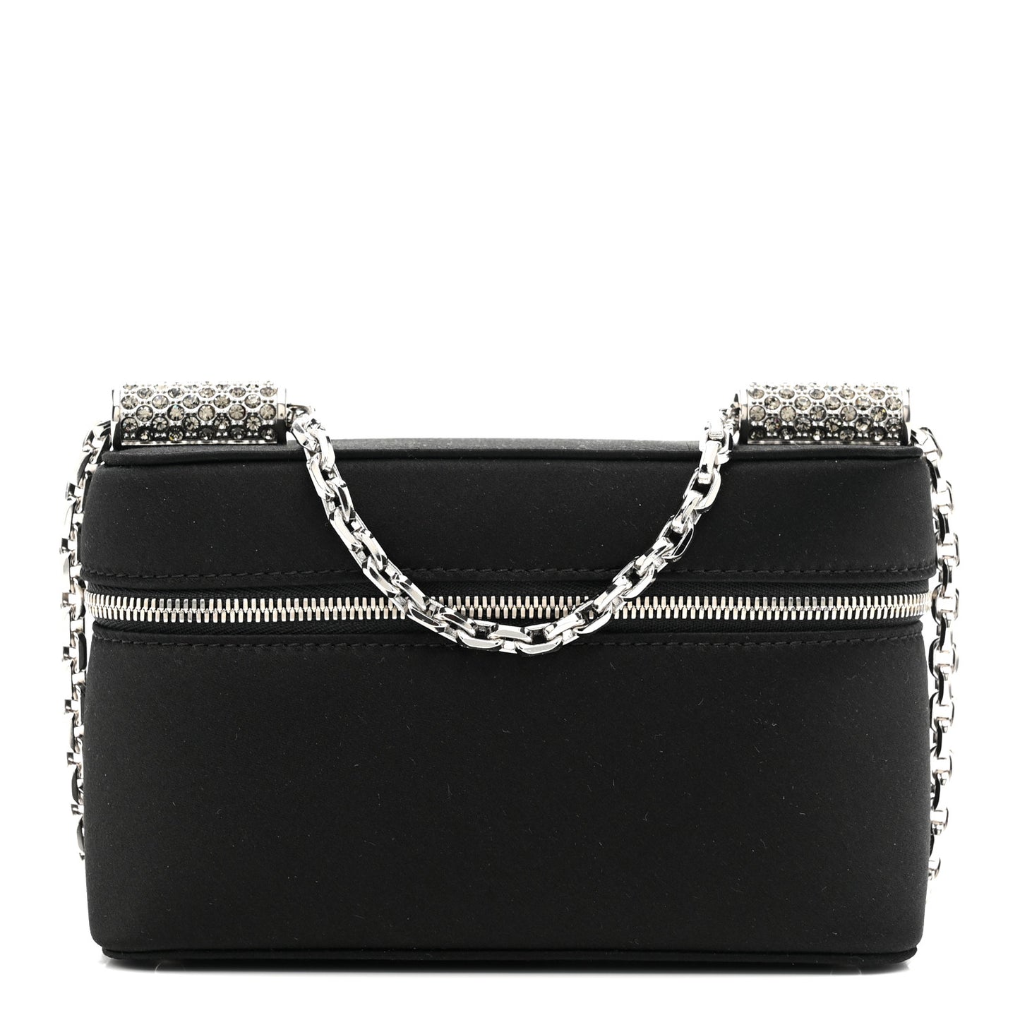 Satin Crystal Pave Medium Sicily Tubes Black